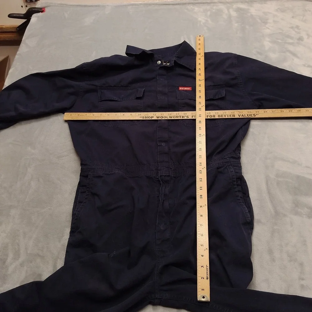 Benchmark FR Coveralls Mens Large Blue Flame Resistant FR Utility Workwear